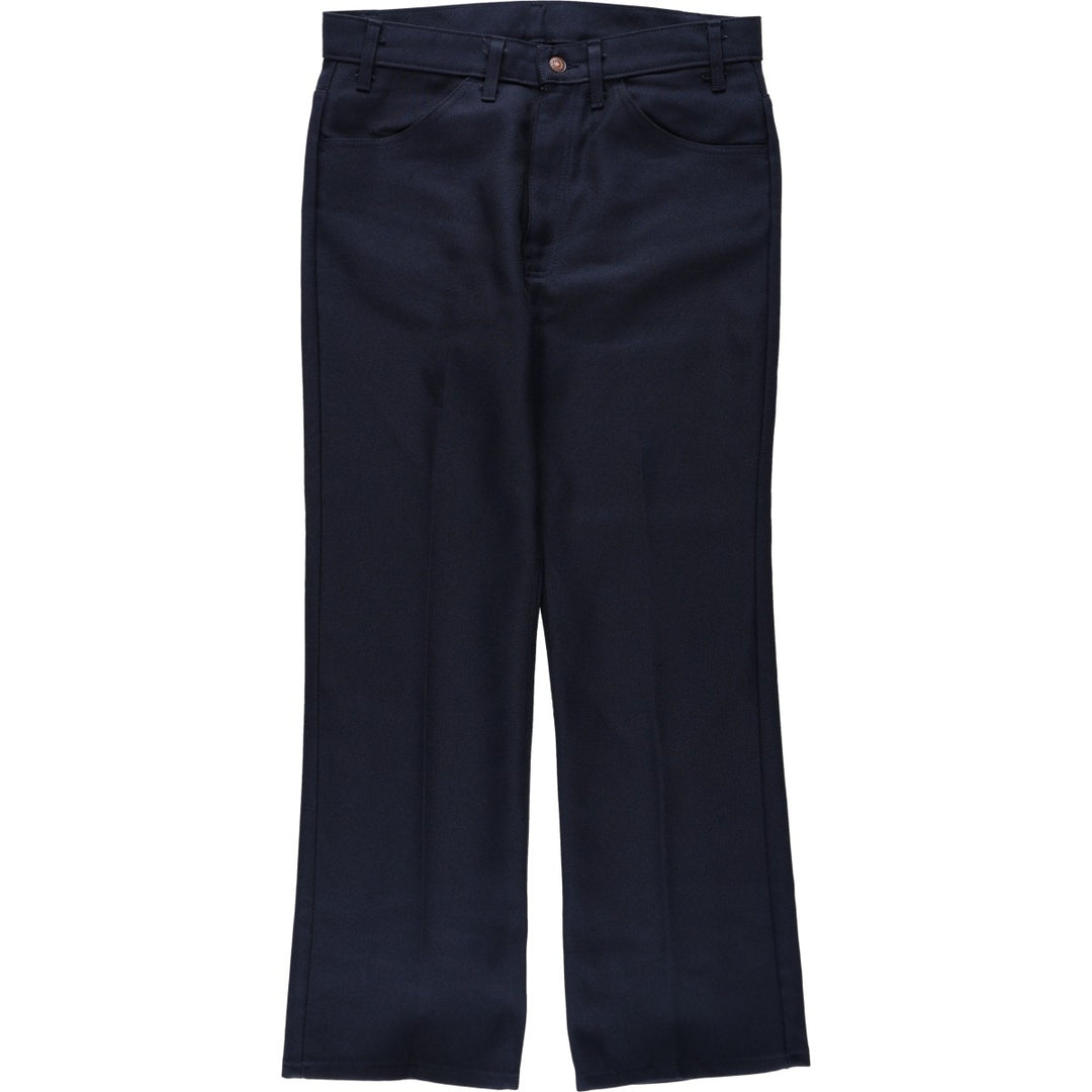 1990'S Levi's 10517-6117 slacks, made in USA, men's size W34 (approx.), vintage. polyester navy blue type Vintage Second Hand