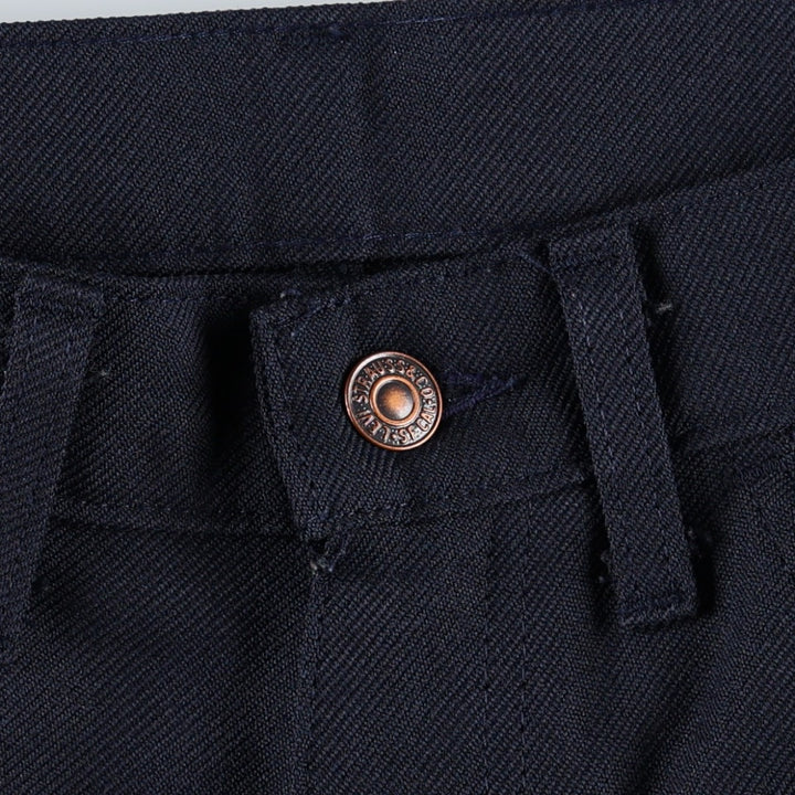 1990'S Levi's 10517-6117 slacks, made in USA, men's size W34 (approx.), vintage. polyester navy blue type Vintage Second Hand