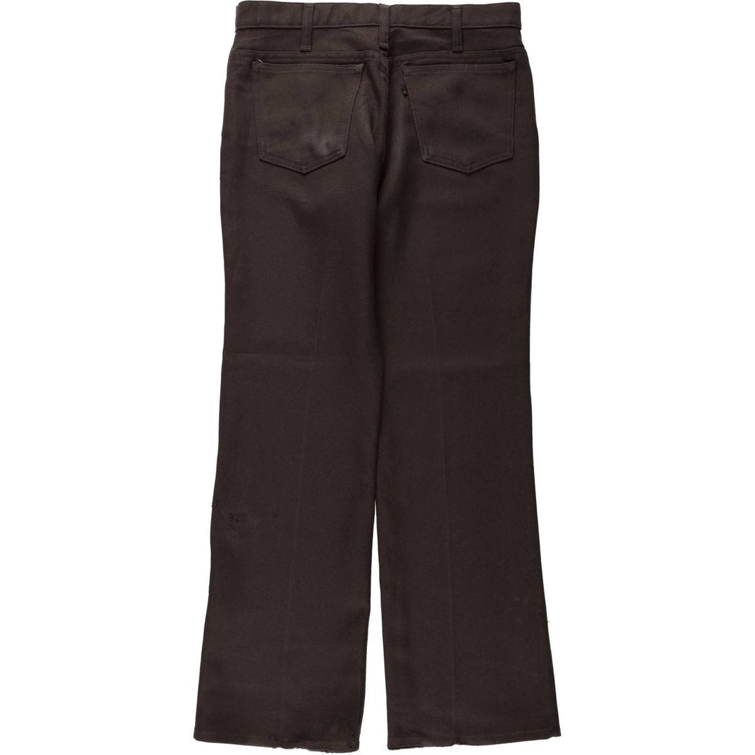 1980'S Levi's 10517-6128 Slacks Pants, Made in USA, Men's W31 (approx.), Vintage polyester brown type Vintage Second Hand