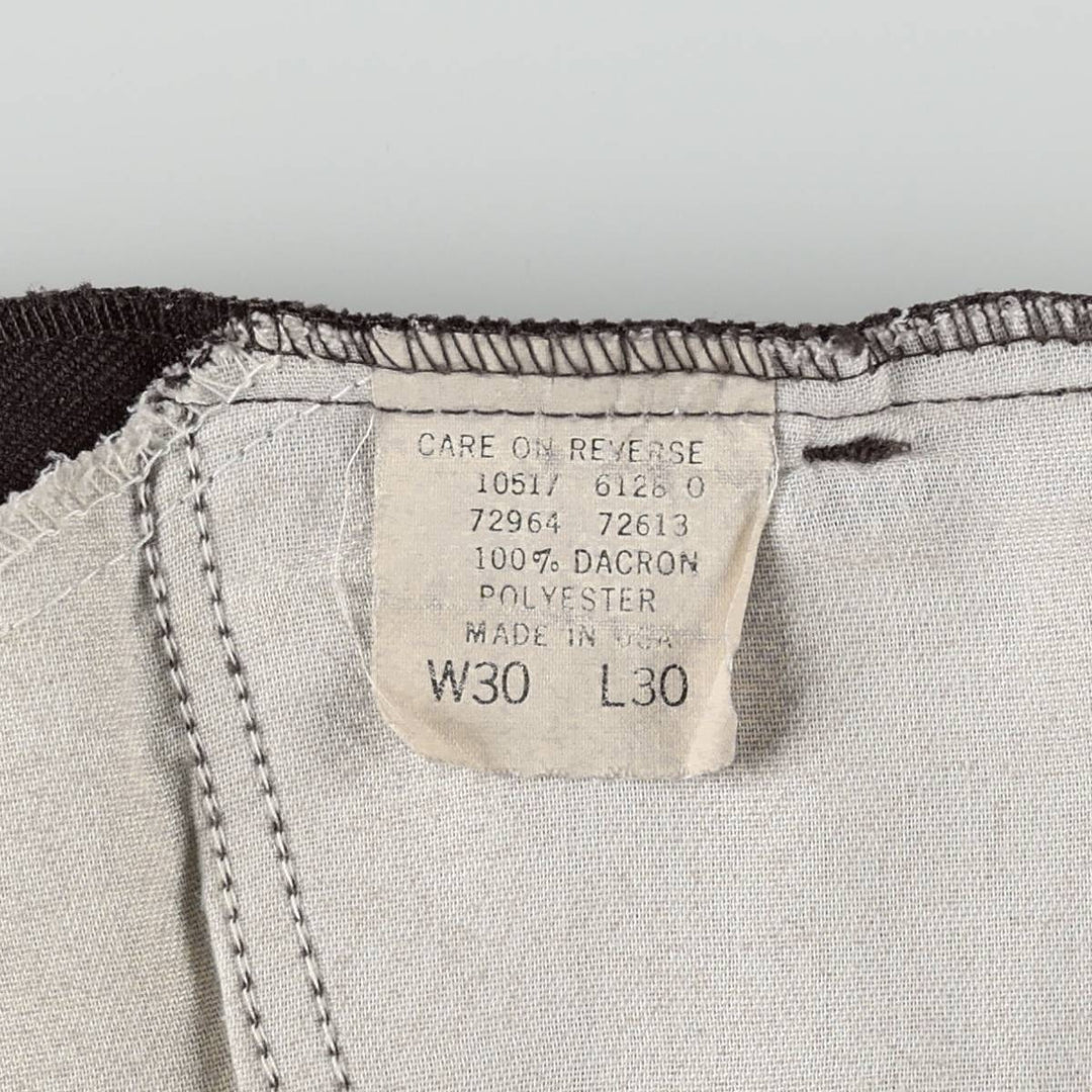 1980'S Levi's 10517-6128 Slacks Pants, Made in USA, Men's W31 (approx.), Vintage polyester brown type Vintage Second Hand