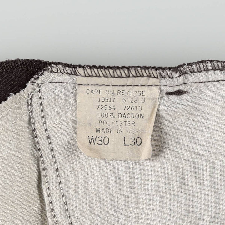 1980'S Levi's 10517-6128 Slacks Pants, Made in USA, Men's W31 (approx.), Vintage polyester brown type Vintage Second Hand
