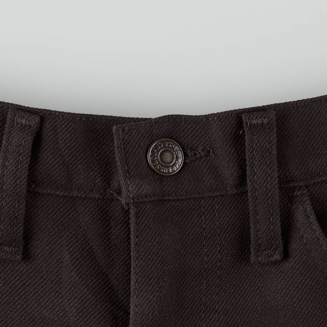 1980'S Levi's 10517-6128 Slacks Pants, Made in USA, Men's W31 (approx.), Vintage polyester brown type Vintage Second Hand