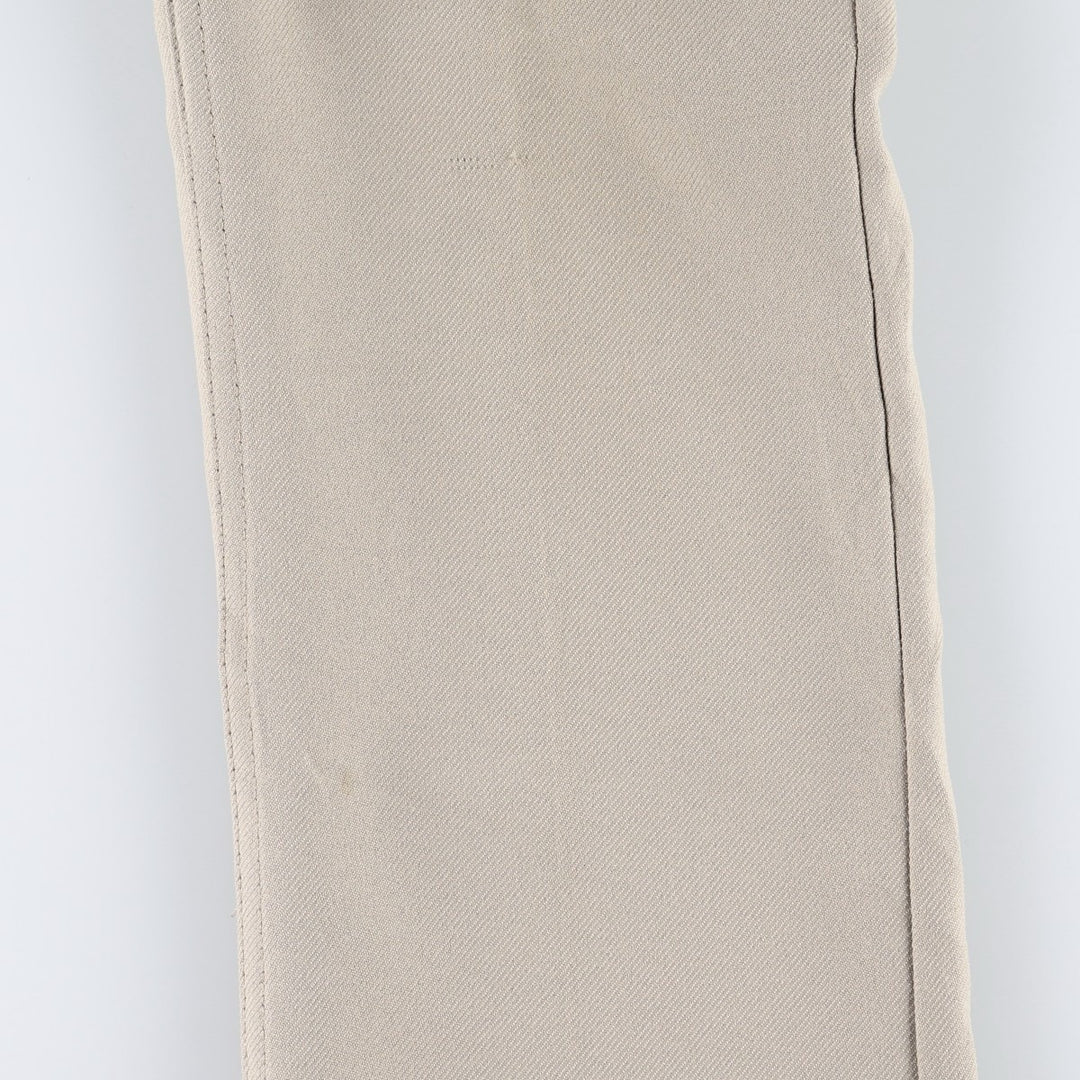1980'S Levi's STA-PREST 10517-6122 Flare Pants, Made in USA, Men's W30 equivalent, Vintage polyester Beige type Vintage Second Hand