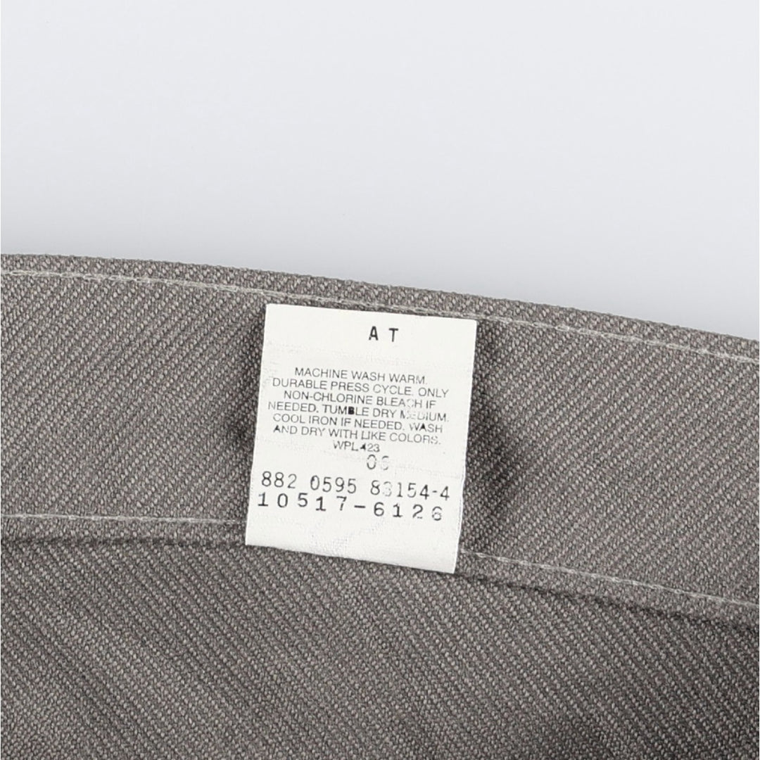 1990'S Levi's 10517-6126 Slacks Pants, Made in USA, Men's W33 (approx.), Vintage polyester Khaki type Vintage Second Hand