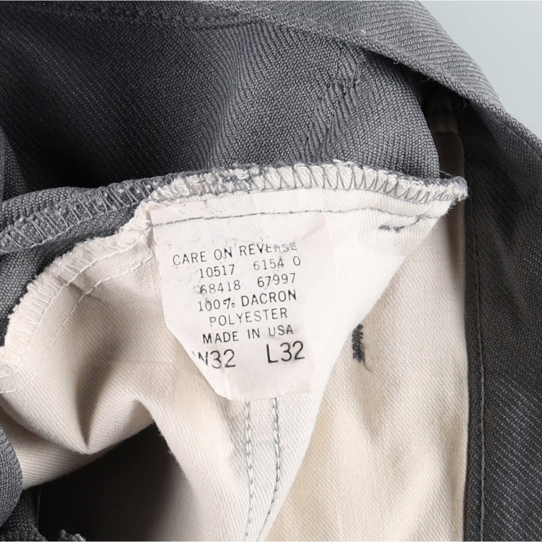 1980'S Levi's 10517-6154 Slacks Pants, Made in USA, Men's W32 (approx.), Vintage polyester gray type Vintage Second Hand