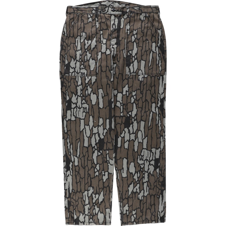 1990'S Civilian Camouflage Pattern Treebark Camo Military Baker Pants Men's W37 (approx.) Vintage unclear brown type Vintage Second Hand