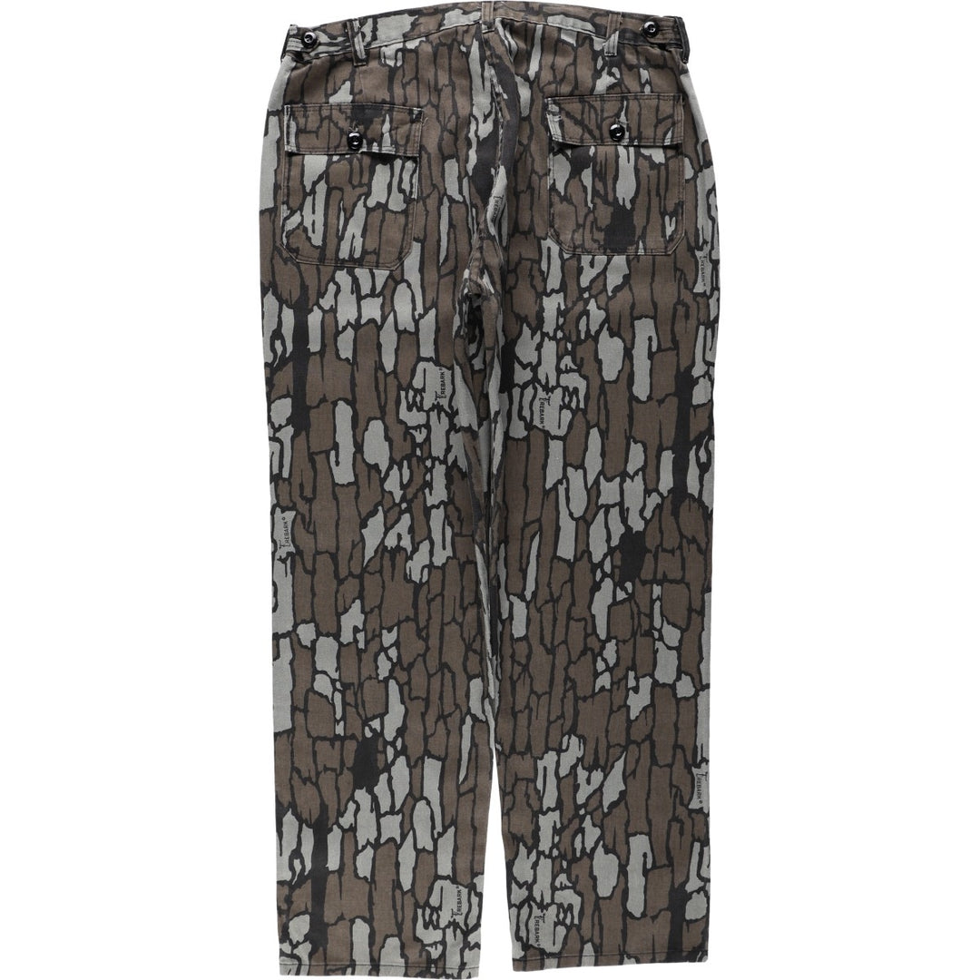 1990'S Civilian Camouflage Pattern Treebark Camo Military Baker Pants Men's W37 (approx.) Vintage unclear brown type Vintage Second Hand