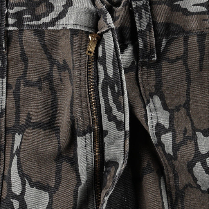 1990'S Civilian Camouflage Pattern Treebark Camo Military Baker Pants Men's W37 (approx.) Vintage unclear brown type Vintage Second Hand