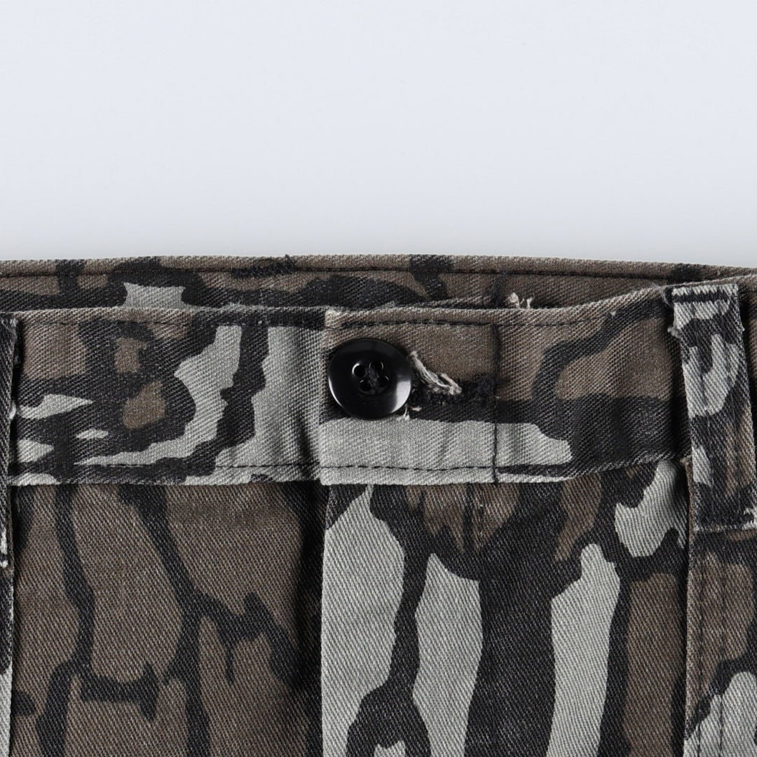 1990'S Civilian Camouflage Pattern Treebark Camo Military Baker Pants Men's W37 (approx.) Vintage unclear brown type Vintage Second Hand