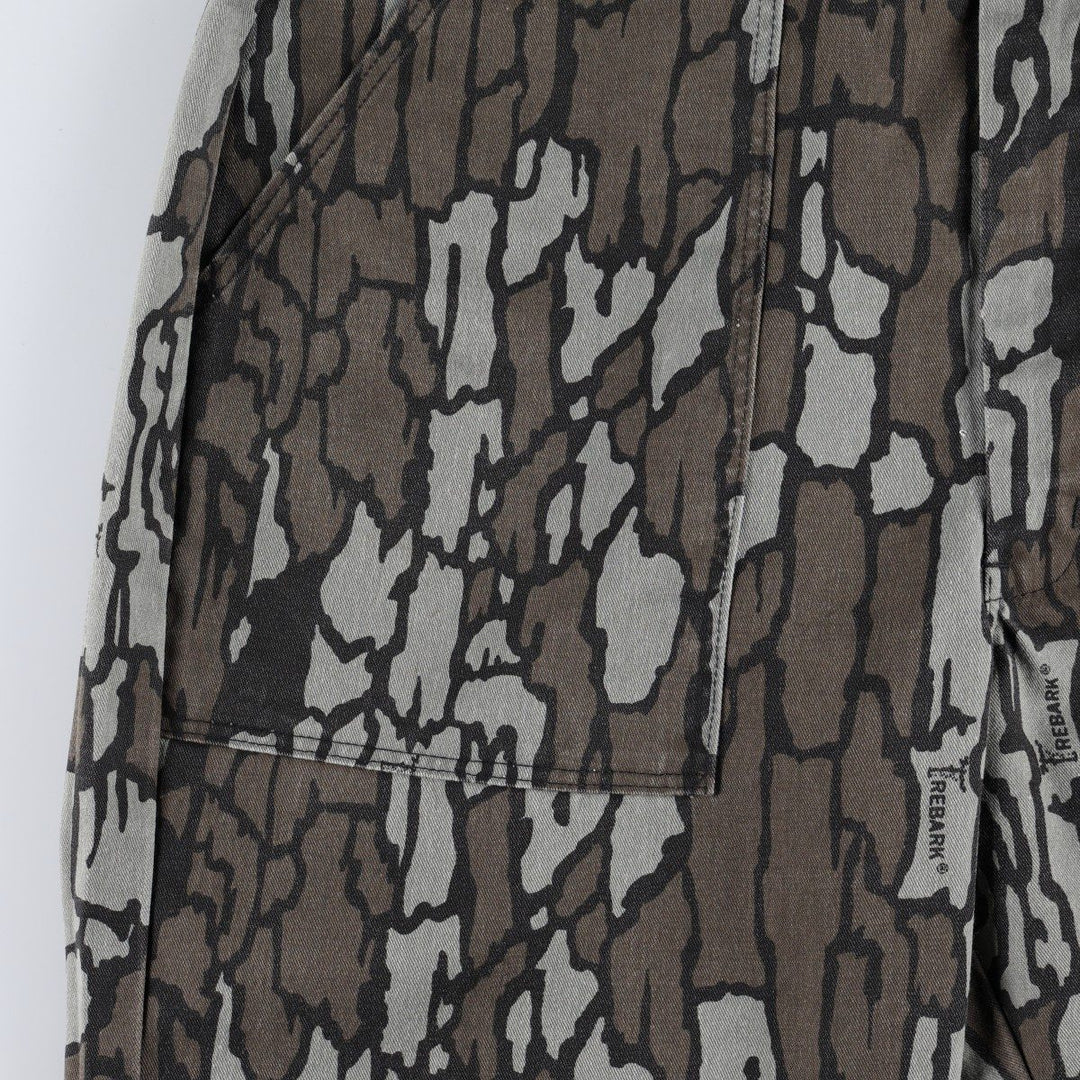 1990'S Civilian Camouflage Pattern Treebark Camo Military Baker Pants Men's W37 (approx.) Vintage unclear brown type Vintage Second Hand