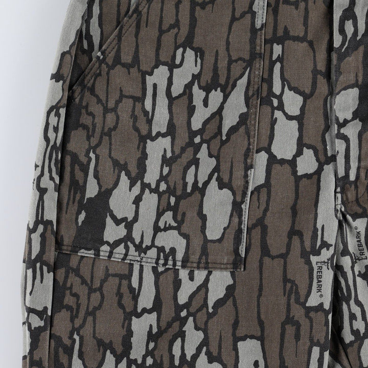 1990'S Civilian Camouflage Pattern Treebark Camo Military Baker Pants Men's W37 (approx.) Vintage unclear brown type Vintage Second Hand