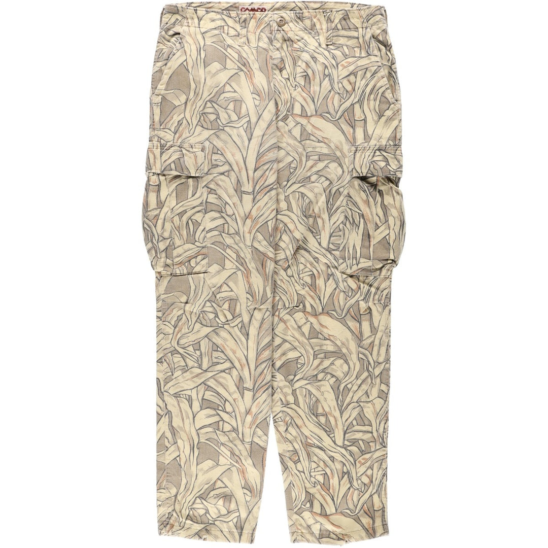 1990'S Civilian CAMCO Camouflage Pattern Cornfield Camo Military Cargo Pants, Made in USA, Men's W36 (approx.), Vintage cotton Beige type Vintage Second Hand