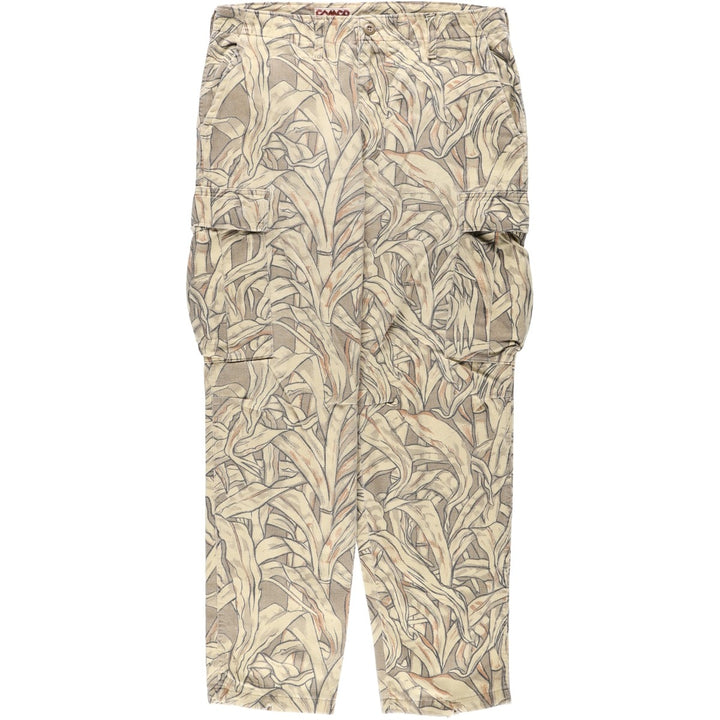 1990'S Civilian CAMCO Camouflage Pattern Cornfield Camo Military Cargo Pants, Made in USA, Men's W36 (approx.), Vintage cotton Beige type Vintage Second Hand
