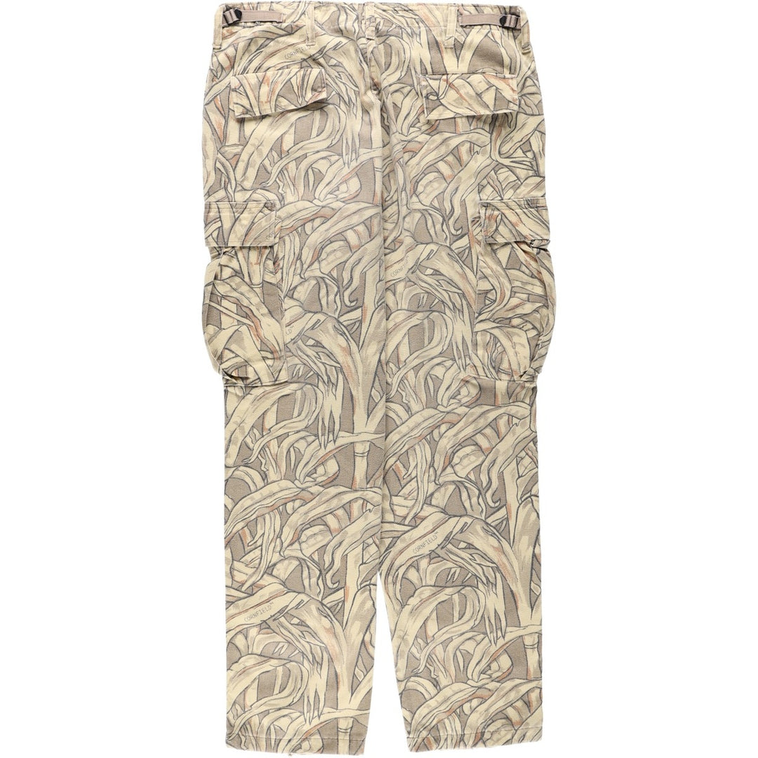 1990'S Civilian CAMCO Camouflage Pattern Cornfield Camo Military Cargo Pants, Made in USA, Men's W36 (approx.), Vintage cotton Beige type Vintage Second Hand
