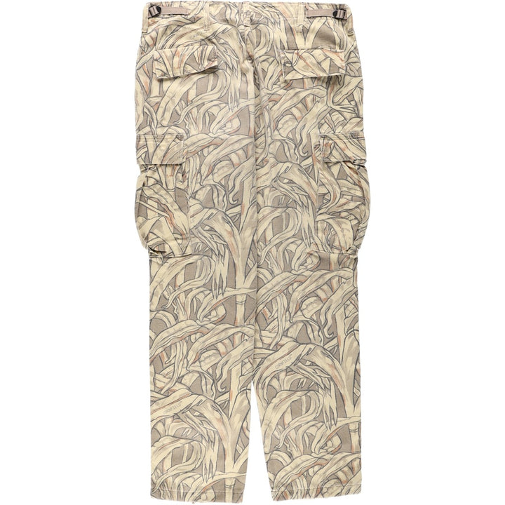 1990'S Civilian CAMCO Camouflage Pattern Cornfield Camo Military Cargo Pants, Made in USA, Men's W36 (approx.), Vintage cotton Beige type Vintage Second Hand