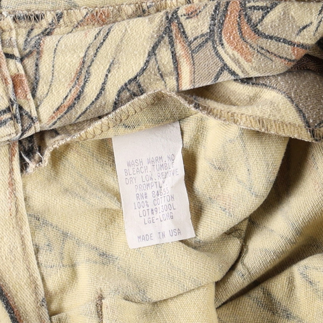 1990'S Civilian CAMCO Camouflage Pattern Cornfield Camo Military Cargo Pants, Made in USA, Men's W36 (approx.), Vintage cotton Beige type Vintage Second Hand