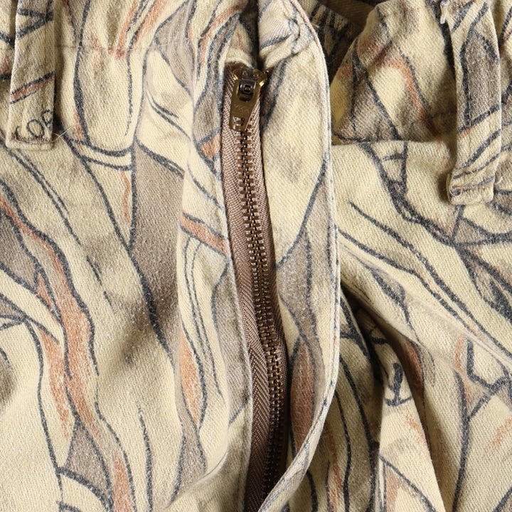 1990'S Civilian CAMCO Camouflage Pattern Cornfield Camo Military Cargo Pants, Made in USA, Men's W36 (approx.), Vintage cotton Beige type Vintage Second Hand