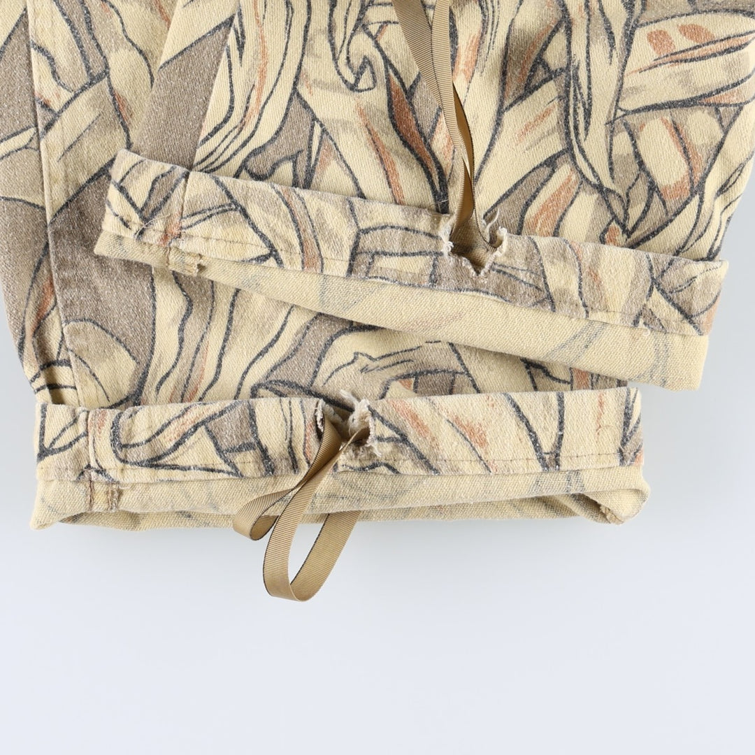 1990'S Civilian CAMCO Camouflage Pattern Cornfield Camo Military Cargo Pants, Made in USA, Men's W36 (approx.), Vintage cotton Beige type Vintage Second Hand