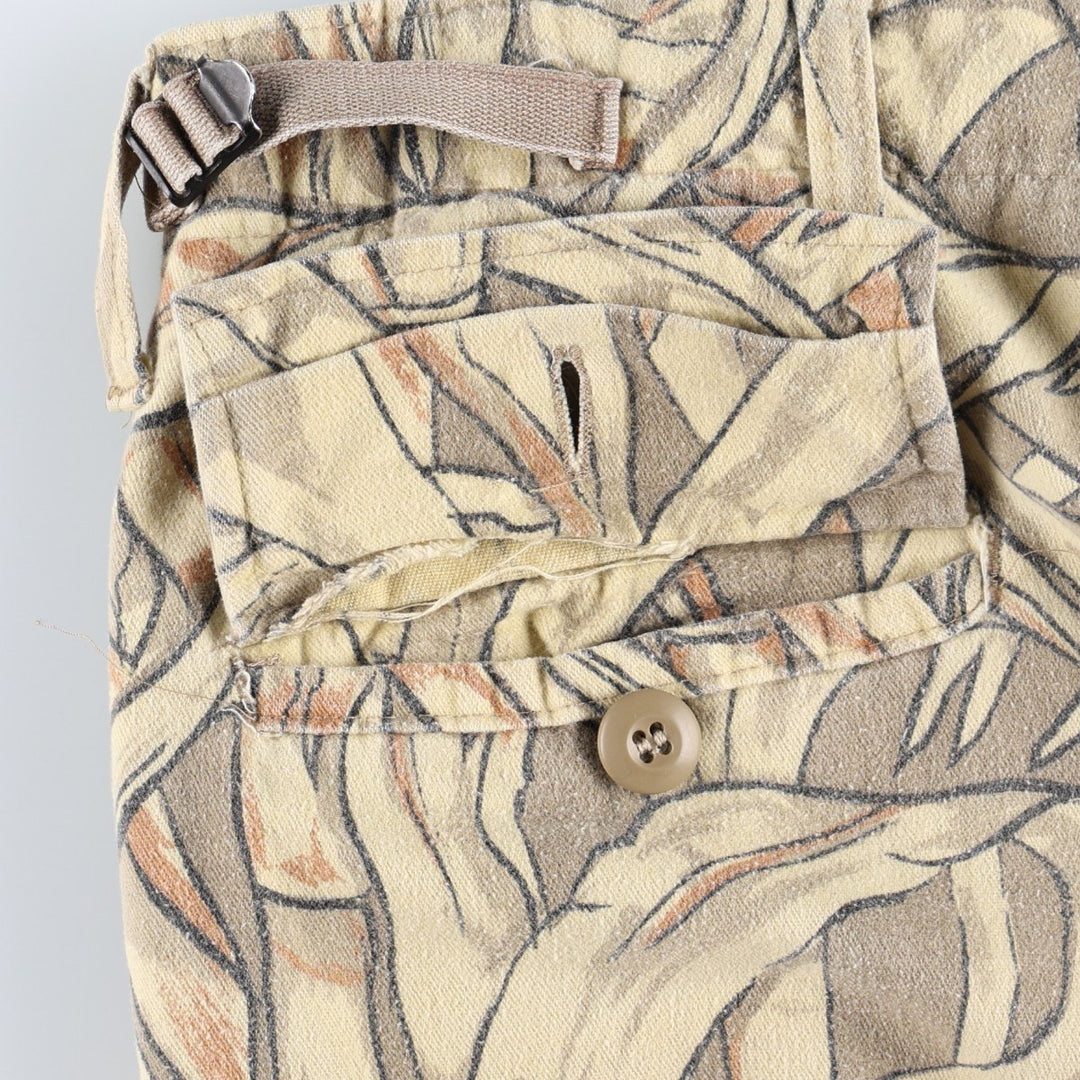 1990'S Civilian CAMCO Camouflage Pattern Cornfield Camo Military Cargo Pants, Made in USA, Men's W36 (approx.), Vintage cotton Beige type Vintage Second Hand