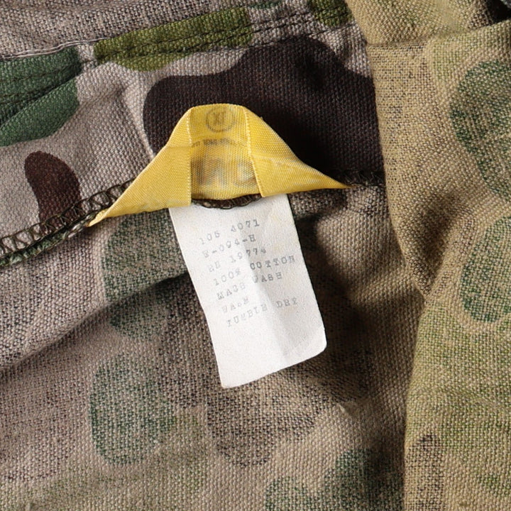 70'S Big Size Civilian RANGER Camouflage Pattern Duck Hunter Camo Military Baker Pants Men's W42 Equivalent Vintage cotton brown type Vintage Second Hand