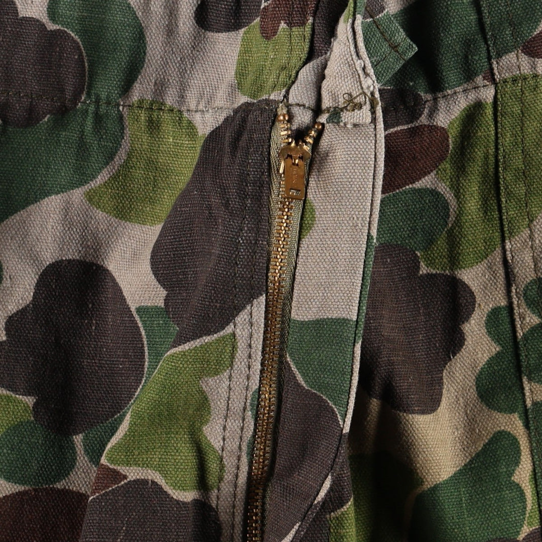 70'S Big Size Civilian RANGER Camouflage Pattern Duck Hunter Camo Military Baker Pants Men's W42 Equivalent Vintage cotton brown type Vintage Second Hand