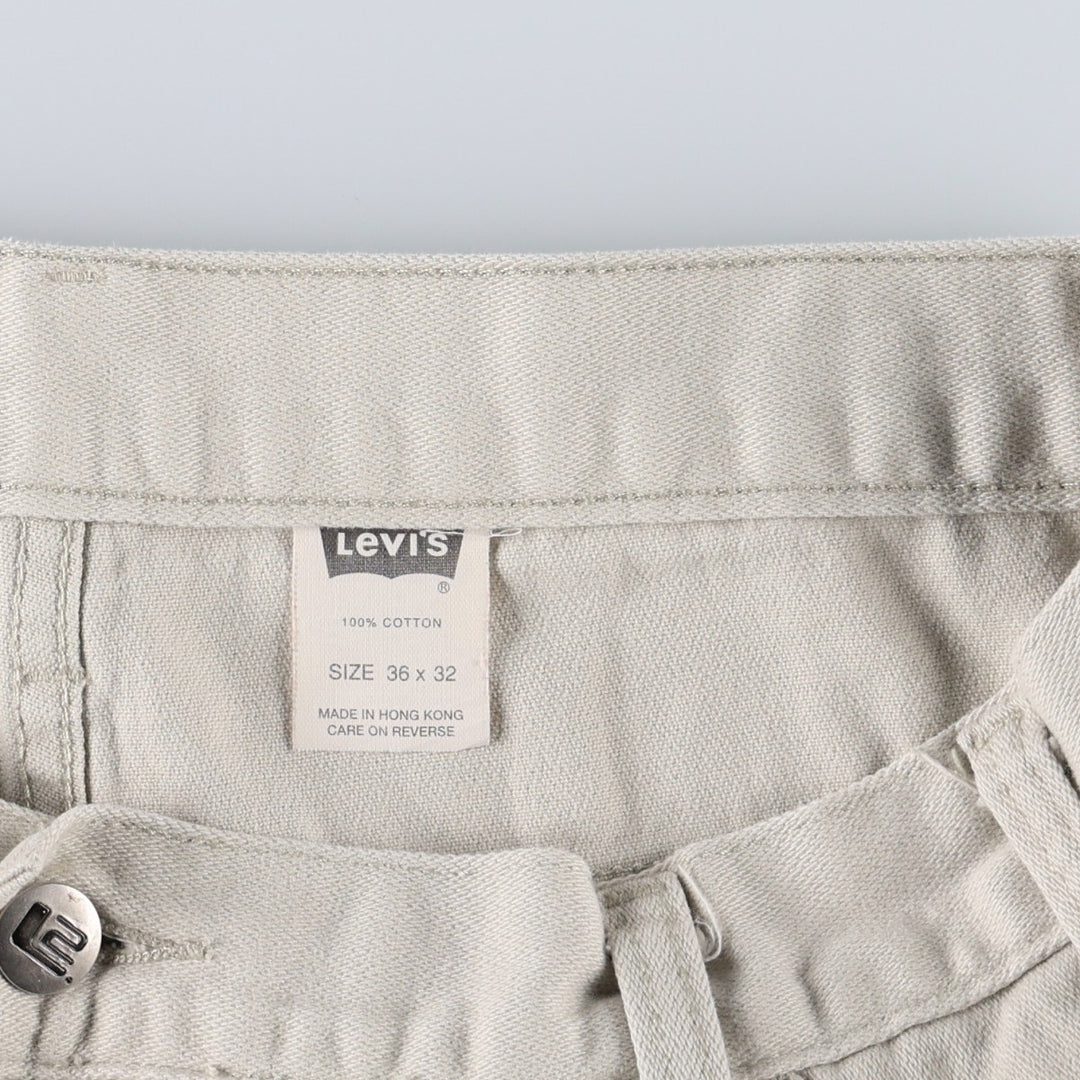1990'S Levi's Silver Tab L2 Cotton Pants, Men's Size W36 (approx.), Vintage cotton Beige type Vintage Second Hand