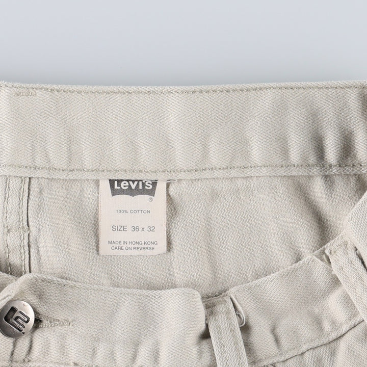 1990'S Levi's Silver Tab L2 Cotton Pants, Men's Size W36 (approx.), Vintage cotton Beige type Vintage Second Hand