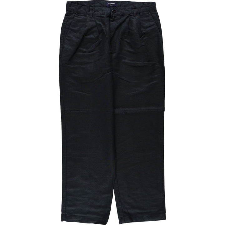 Dockers Khakis two-pleat slacks, men's size W33 (approx.) unclear black type Vintage Second Hand