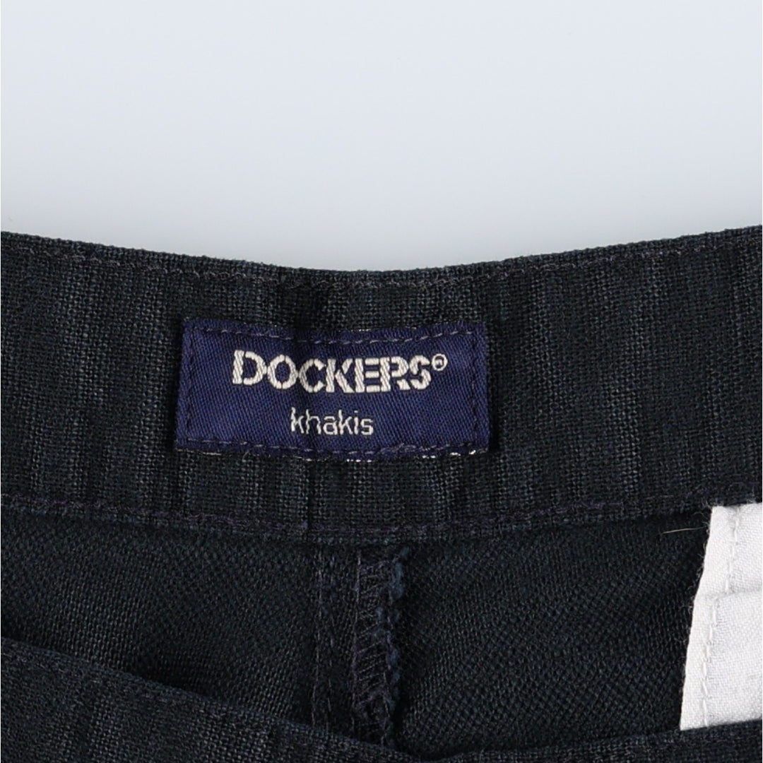 Dockers Khakis two-pleat slacks, men's size W33 (approx.) unclear black type Vintage Second Hand