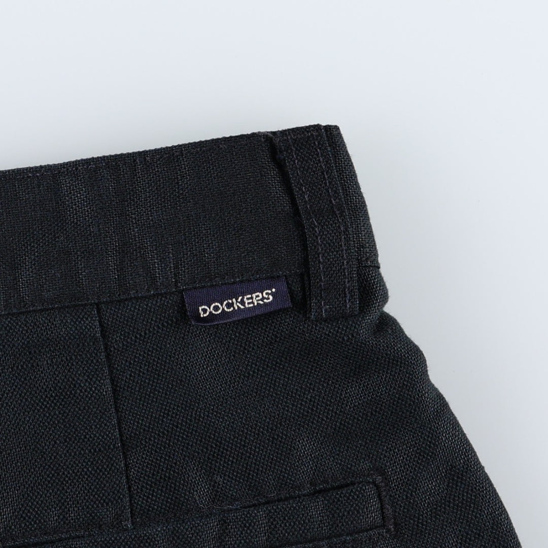 Dockers Khakis two-pleat slacks, men's size W33 (approx.) unclear black type Vintage Second Hand