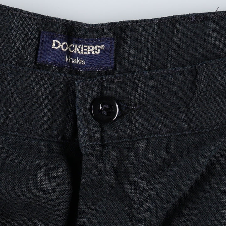 Dockers Khakis two-pleat slacks, men's size W33 (approx.) unclear black type Vintage Second Hand