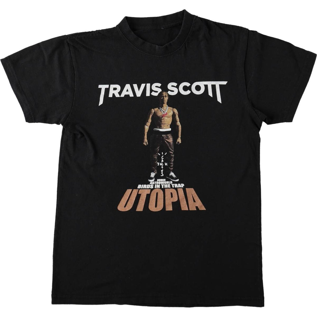 Travis Scott rap t-shirt, men's size S. unclear black type Vintage Second Hand