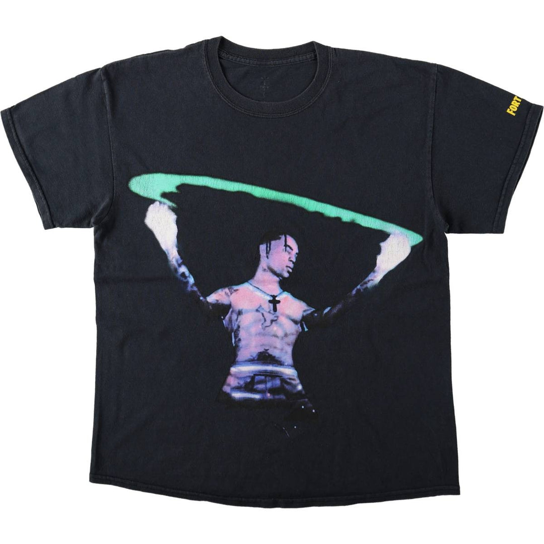 Cactus Jack Travis Scott Rap T-Shirt (Men's Size M) cotton black type Vintage Second Hand