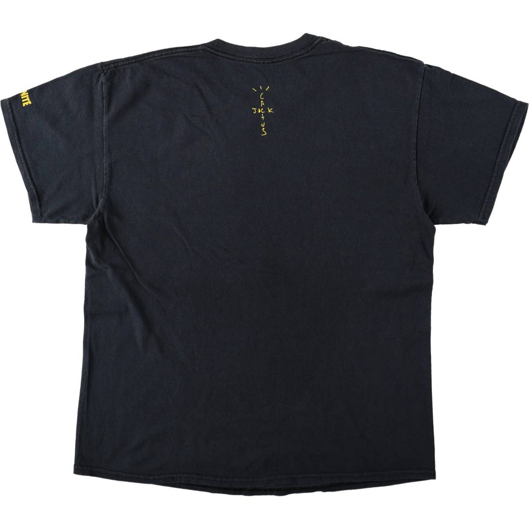 Cactus Jack Travis Scott Rap T-Shirt (Men's Size M) cotton black type Vintage Second Hand