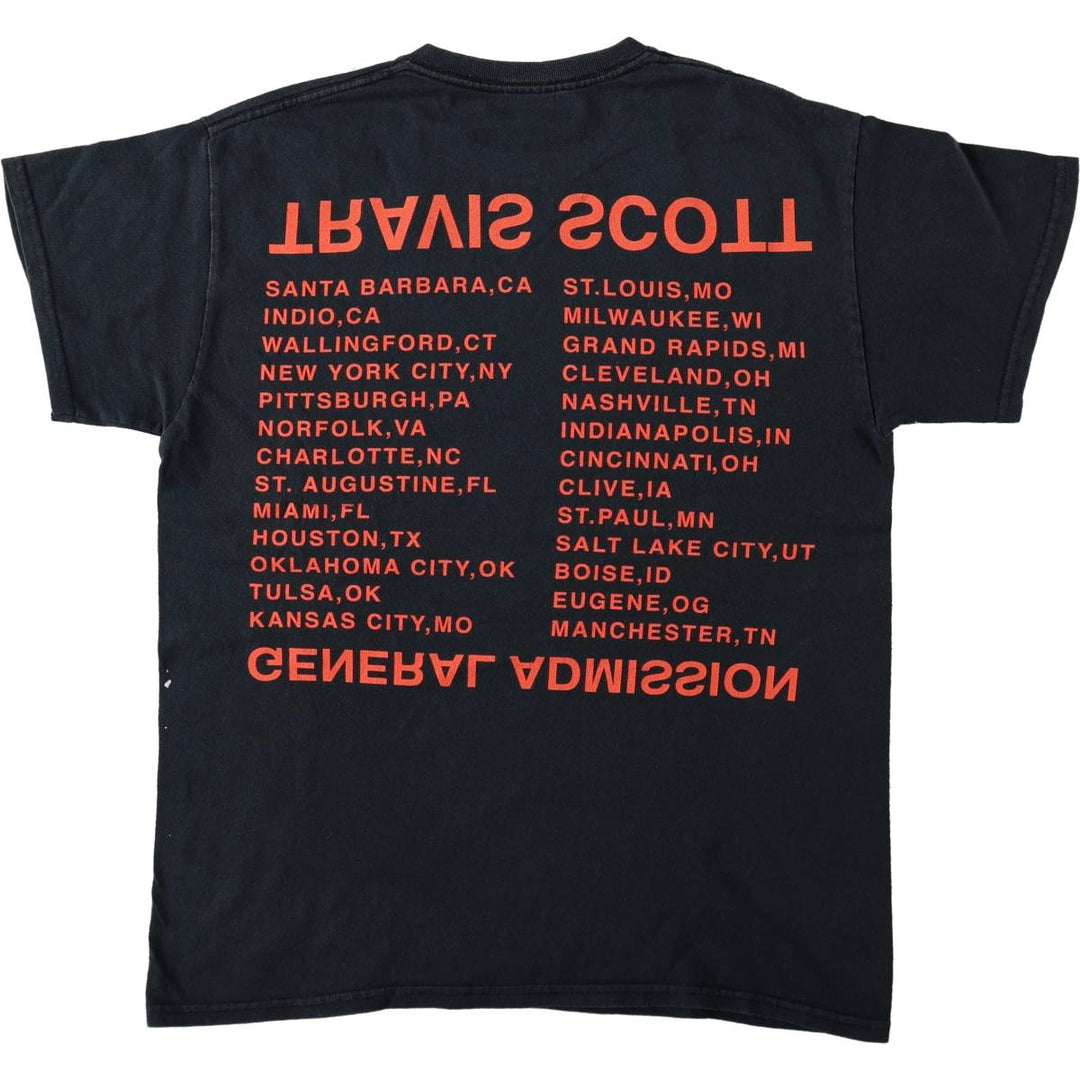 Travis Scott rap t-shirt, men's size M. cotton black type Vintage Second Hand