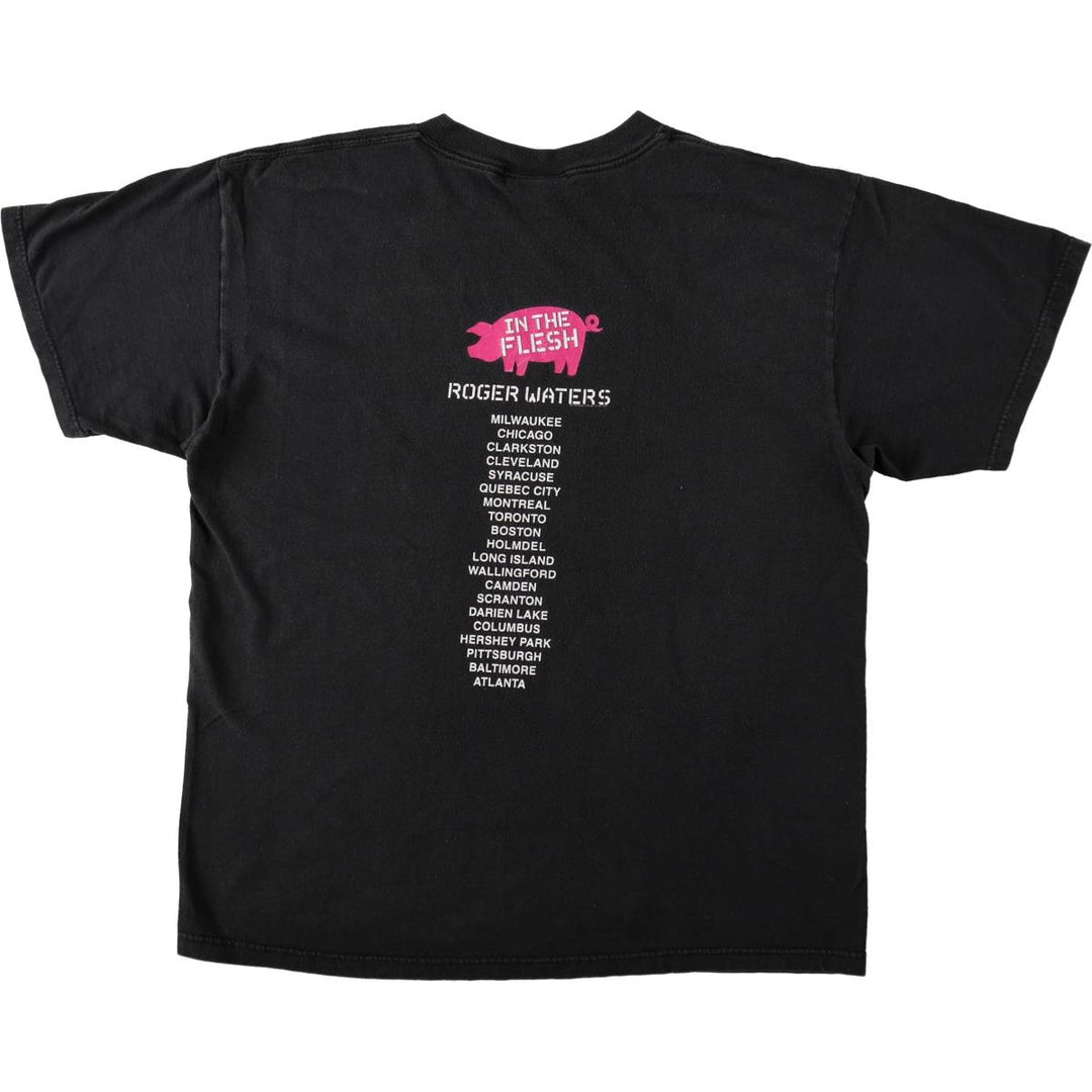 90'S TULTEX Roger Waters Band T-Shirt, Made in Jamaica, Men's XL (approx.) cotton black type Vintage Second Hand