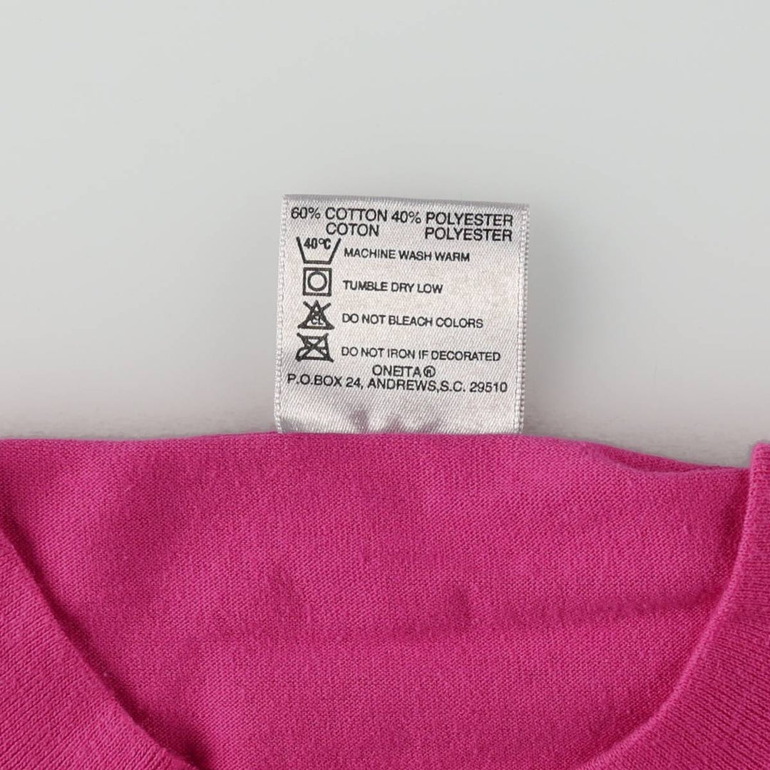 90'S Ramones Band T-Shirt, Made in USA, Men's Size L (approx.), Vintage cotton pink type Vintage Second Hand