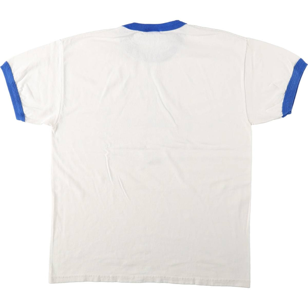 2000'S Gildan Ultra Cotton Ringer T-shirt, Men's Size L (approx.) cotton white type Vintage Second Hand