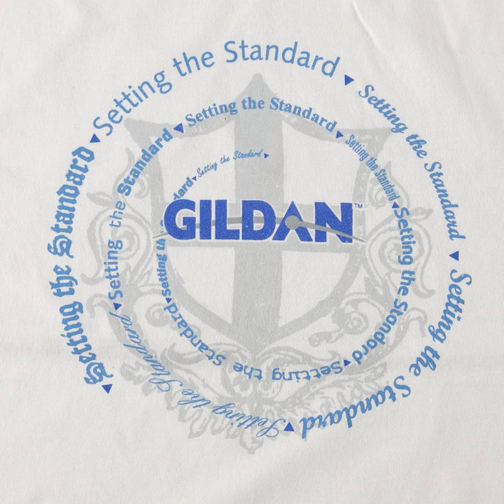 2000'S Gildan Ultra Cotton Ringer T-shirt, Men's Size L (approx.) cotton white type Vintage Second Hand