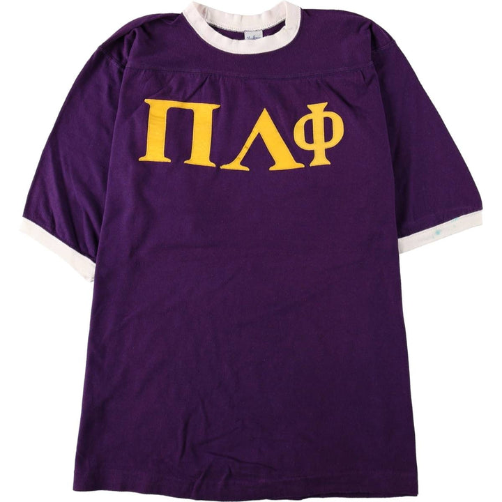 ~90'S Balfour College Ringer T-Shirt, Men's Size L (Equivalent), Vintage cotton purple type Vintage Second Hand
