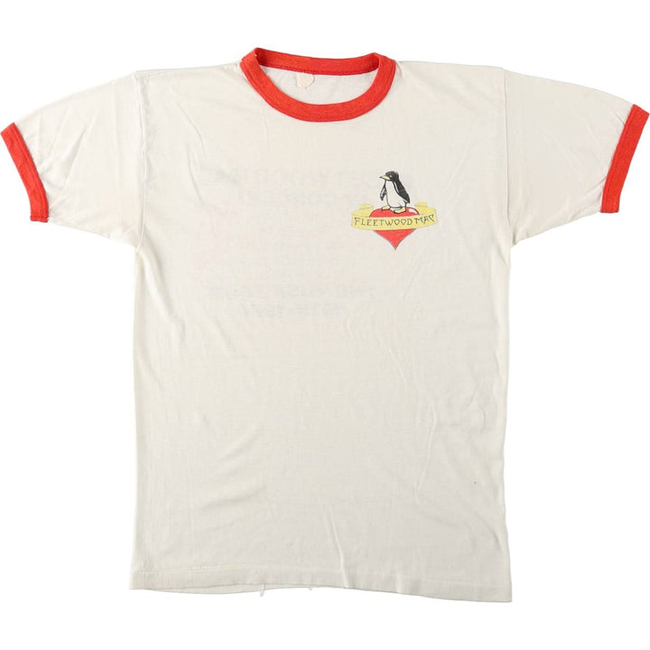 ~90'S Fleetwood Mac Ringer T-Shirt, Men's Size S (Equivalent), Vintage unclear white type Vintage Second Hand