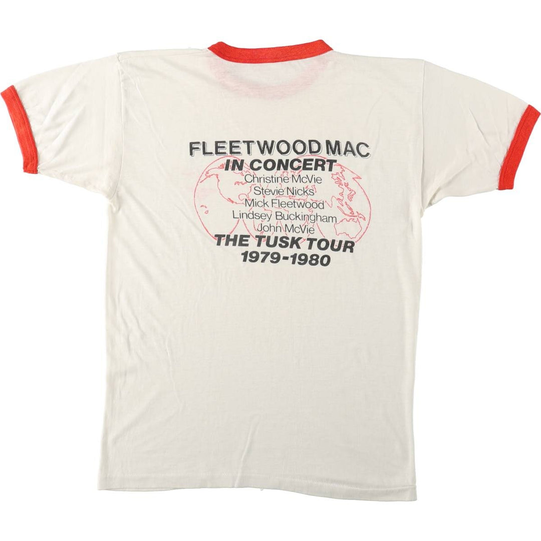 ~90'S Fleetwood Mac Ringer T-Shirt, Men's Size S (Equivalent), Vintage unclear white type Vintage Second Hand
