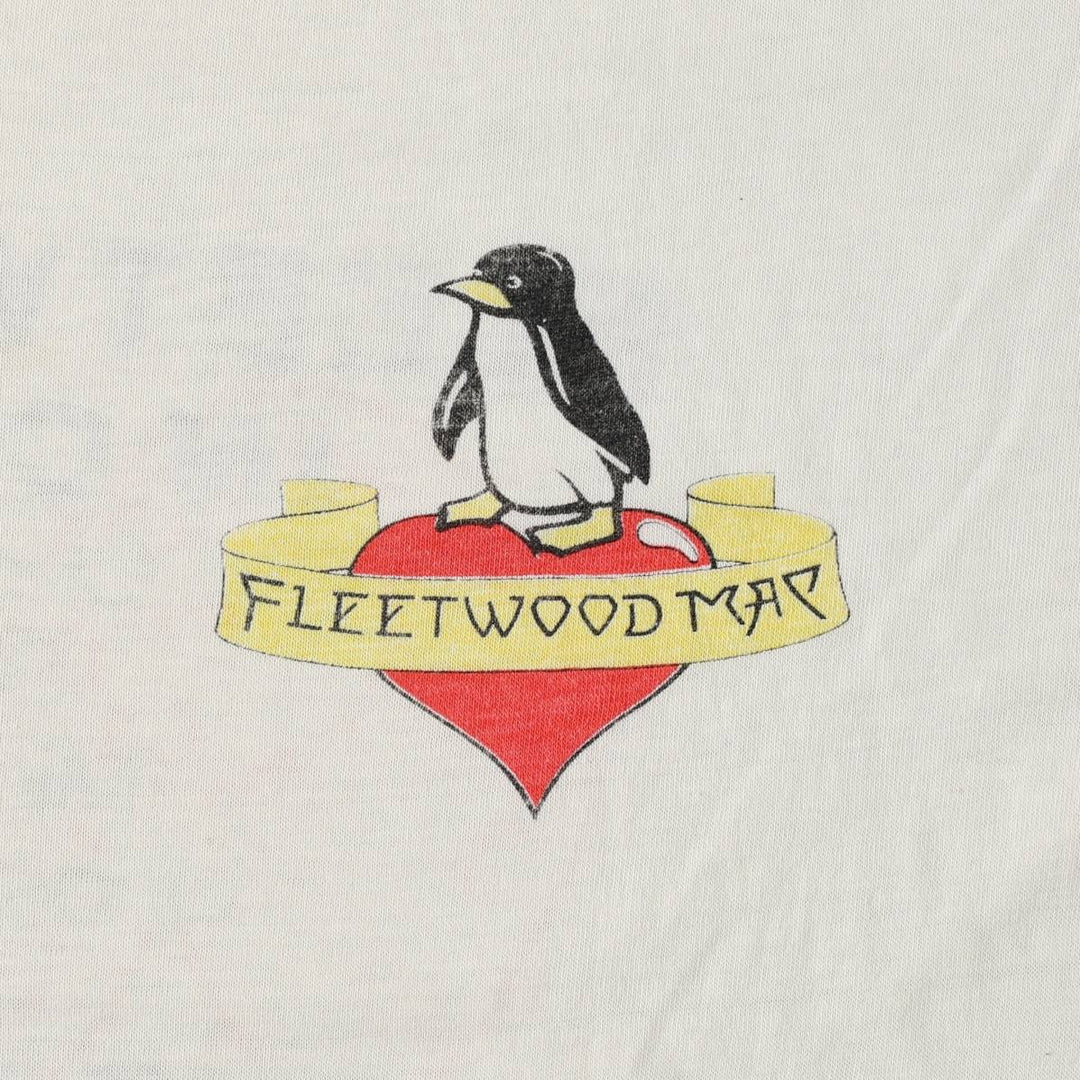 ~90'S Fleetwood Mac Ringer T-Shirt, Men's Size S (Equivalent), Vintage unclear white type Vintage Second Hand