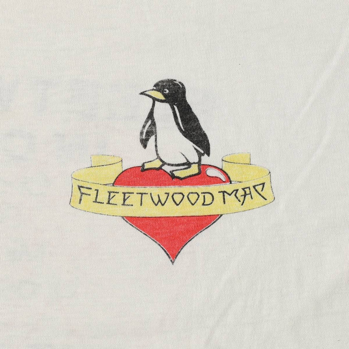 ~90'S Fleetwood Mac Ringer T-Shirt, Men's Size S (Equivalent), Vintage unclear white type Vintage Second Hand