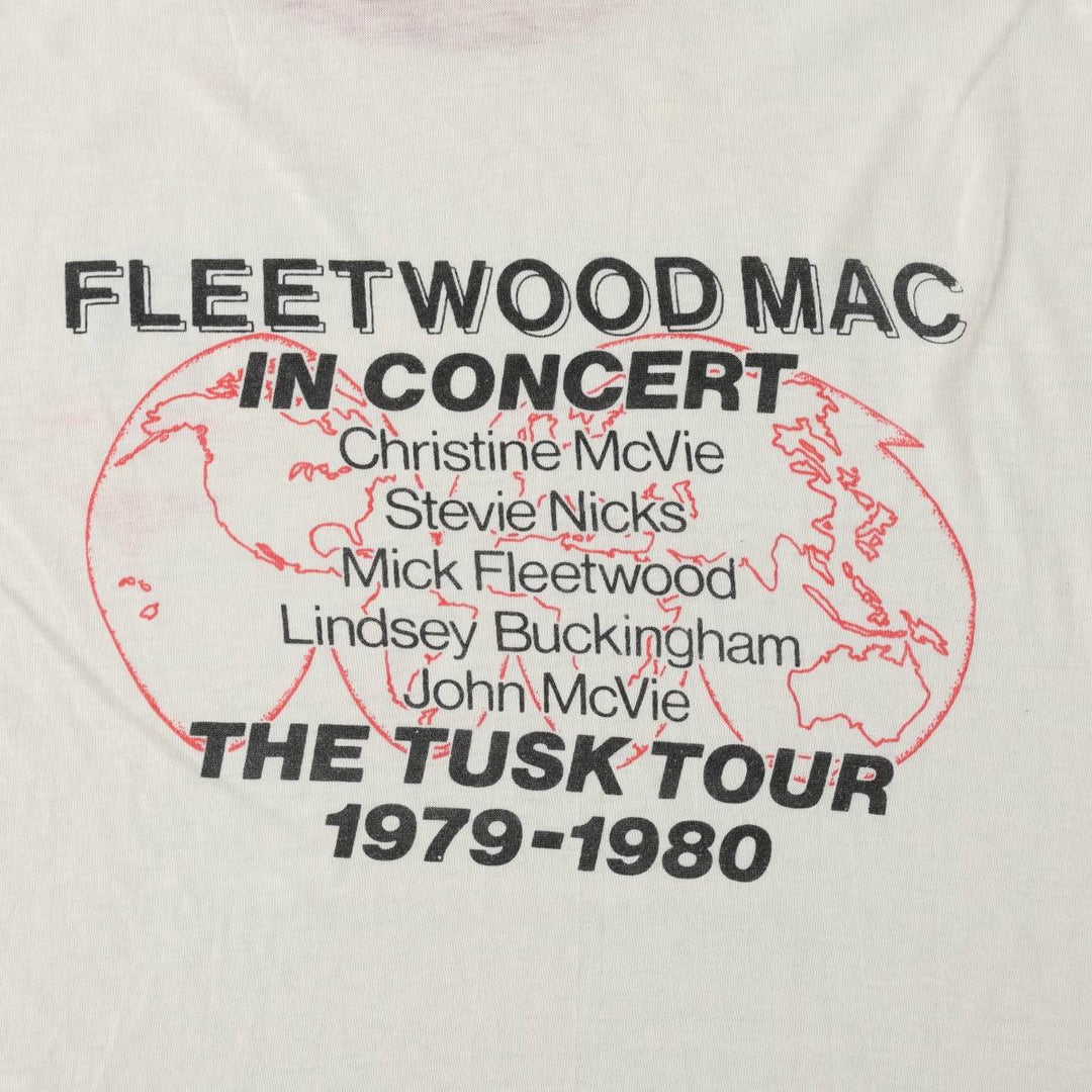 ~90'S Fleetwood Mac Ringer T-Shirt, Men's Size S (Equivalent), Vintage unclear white type Vintage Second Hand