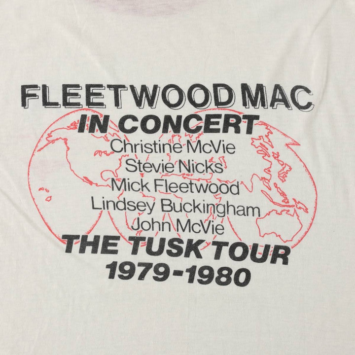 ~90'S Fleetwood Mac Ringer T-Shirt, Men's Size S (Equivalent), Vintage unclear white type Vintage Second Hand