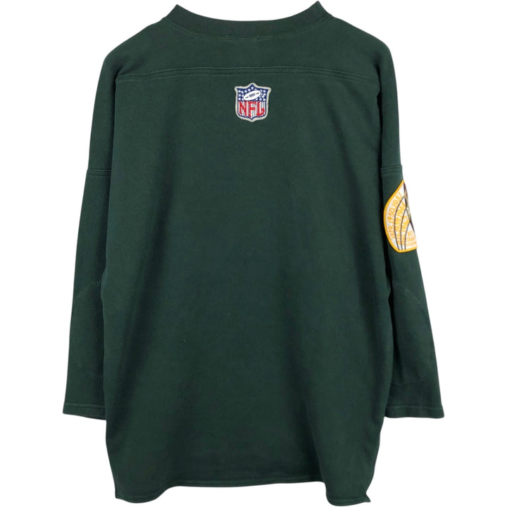 90'S Champion Authentic Athletic Apparel NFL Green Bay Packers Long-Sleeve T-Shirt, Made in USA, Men's Size L (approx.) cotton Green type dark green Vintage Second Hand