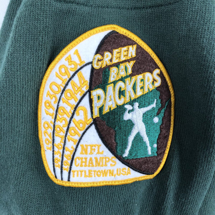 90'S Champion Authentic Athletic Apparel NFL Green Bay Packers Long-Sleeve T-Shirt, Made in USA, Men's Size L (approx.) cotton Green type dark green Vintage Second Hand