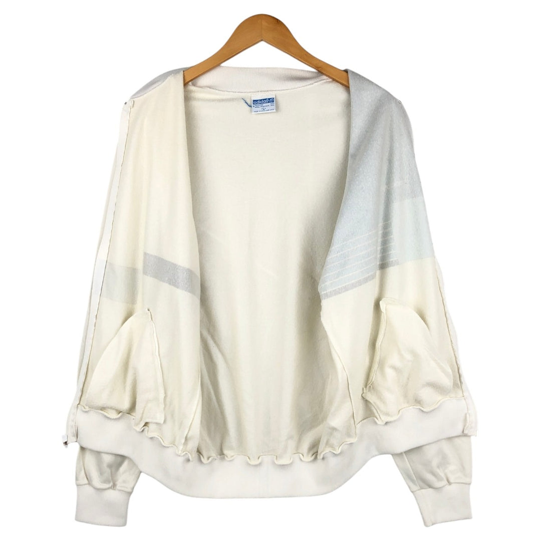 80'S Adidas Trefoil Logo Patchwork Track Jacket, Made in USA, Men's Size L (approx.), Vintage polyester white type Vintage Second Hand