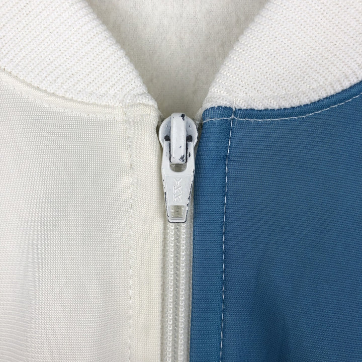 80'S Adidas Trefoil Logo Patchwork Track Jacket, Made in USA, Men's Size L (approx.), Vintage polyester white type Vintage Second Hand